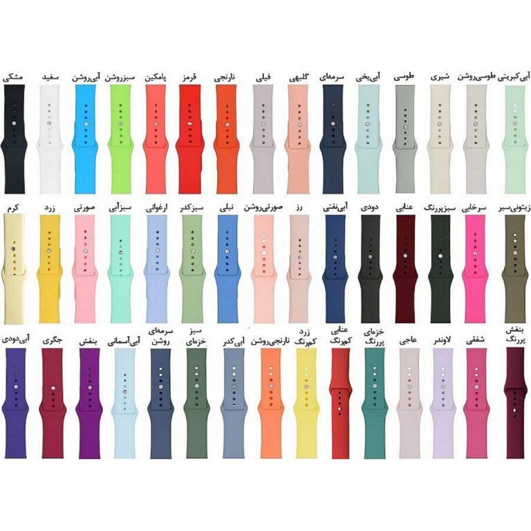 بند سیلیکونی اپل واچ 42/44/45/49 میلیمتری با رنگ های متنوع